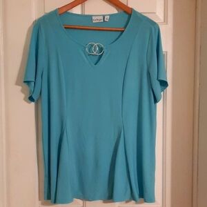 Turquoise Kim Roger shirt 1x